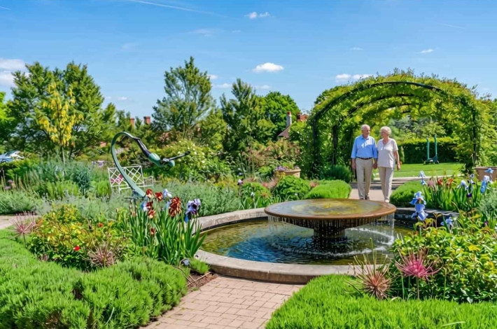 Why retire in the South East   RHS Wisley couple