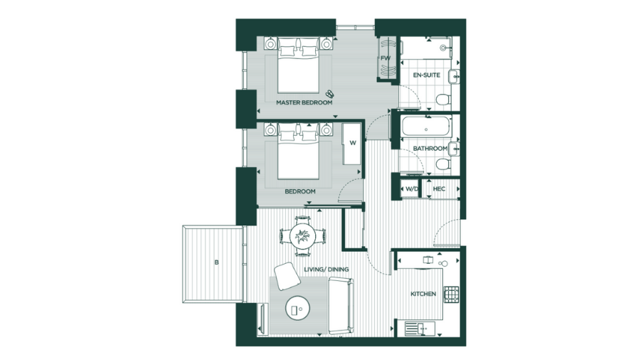 Apt 15 JA floor plan