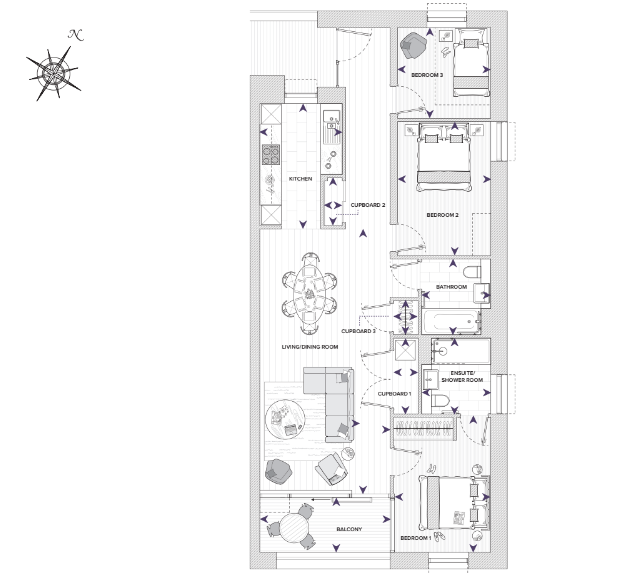 Apartment 13 Falmouth Floor Plan