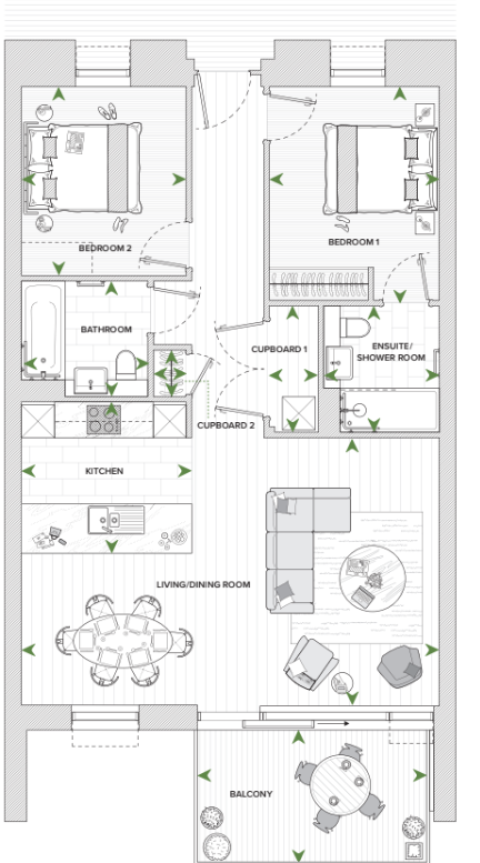 Apt 30 Falmouth Floorplan