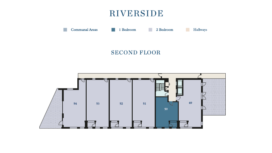Bath Leat floorplate riverside second floor