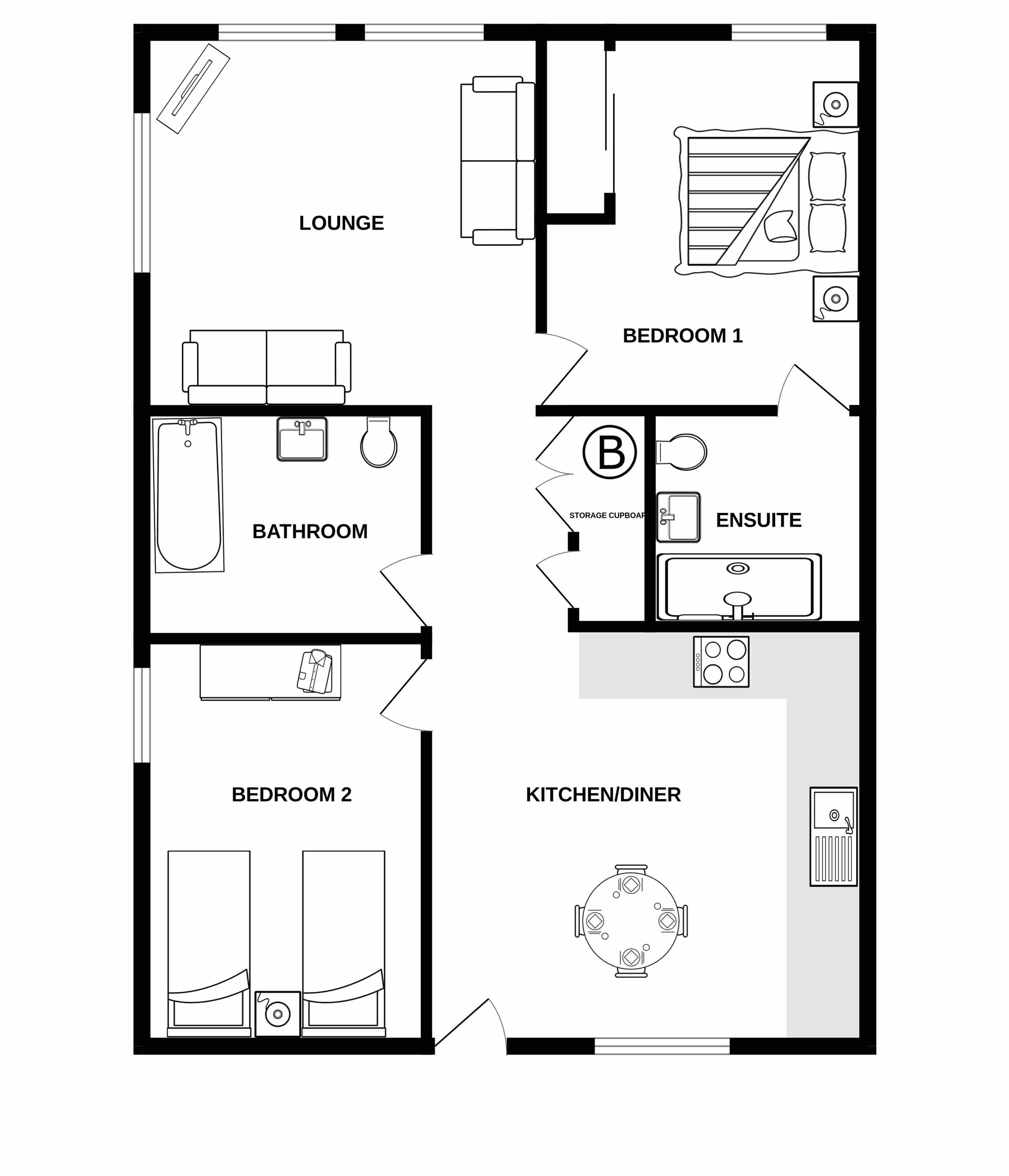 Blank floor plan individual floor 00Second Floor