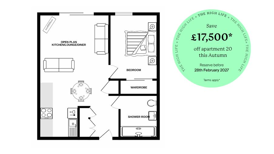 Carriages Apt 20   FP   The High Life Featured Home
