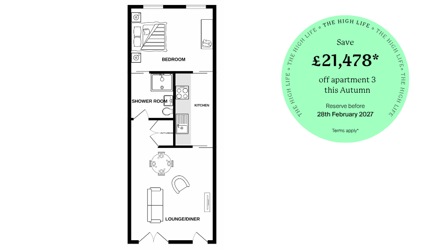 Hortsley Apt 3   FP   The High Life Featured Home