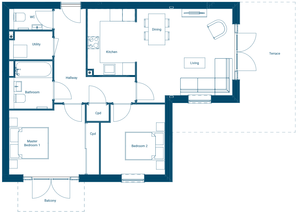 Lymington Apt 22 Floorplan