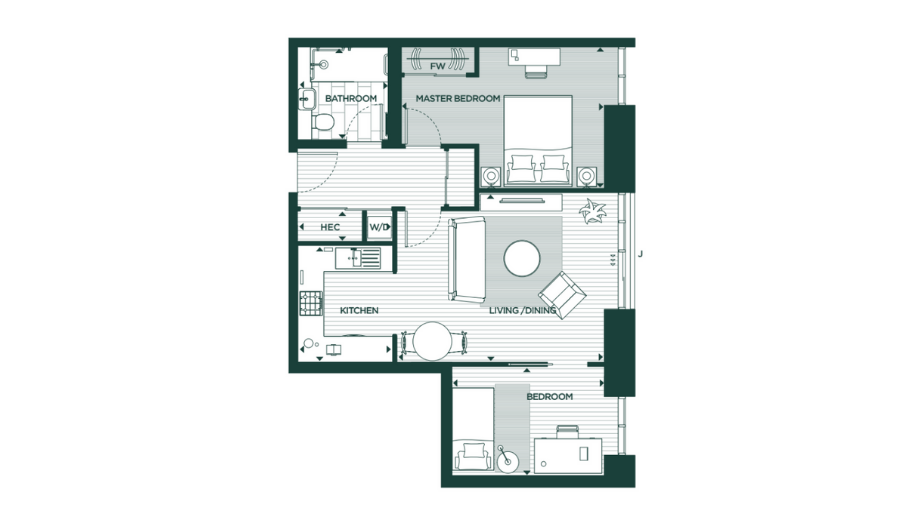 Apt 17 JA floor plan