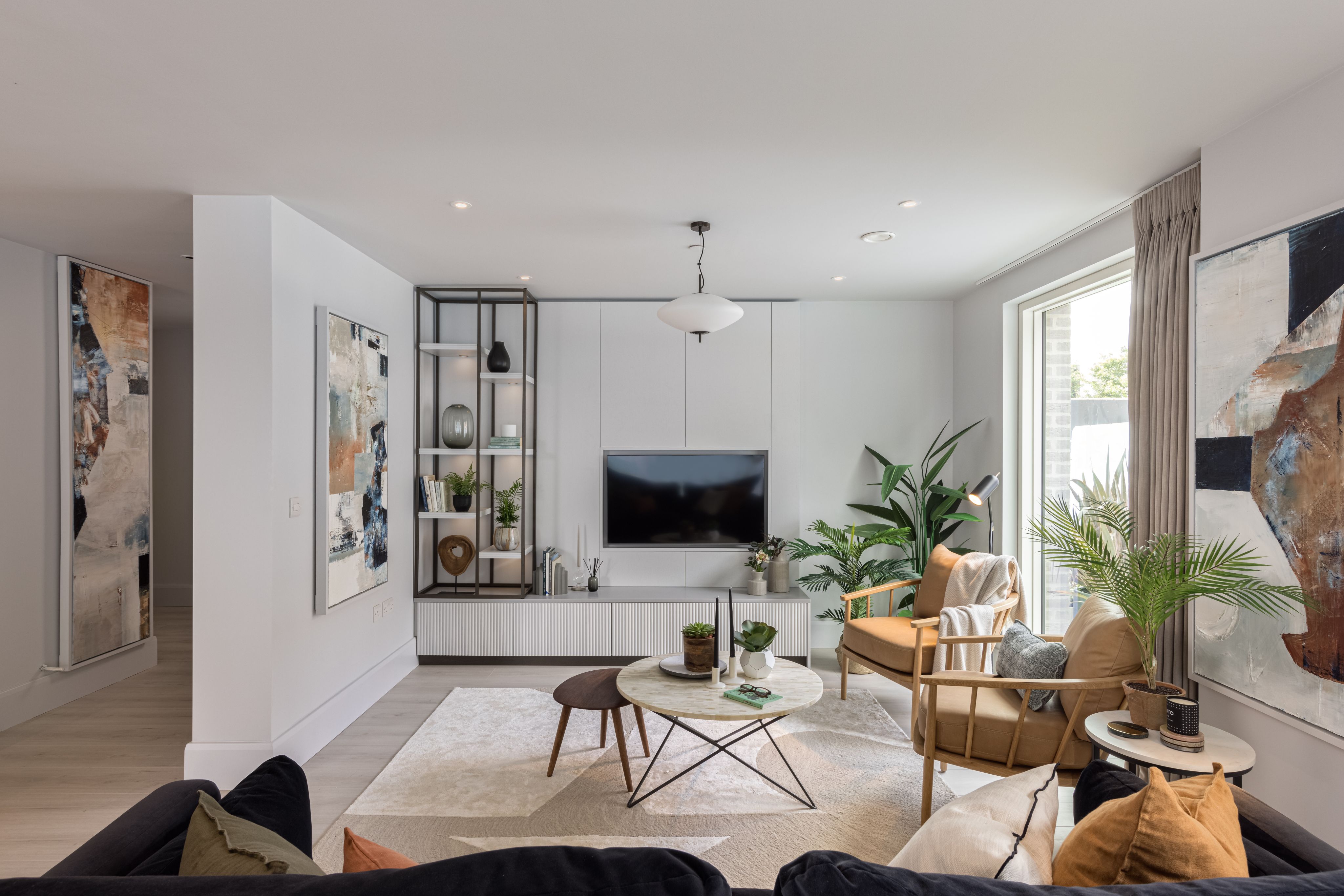 Cobham Bowers Show Home 2 Bed Living Room 1 min